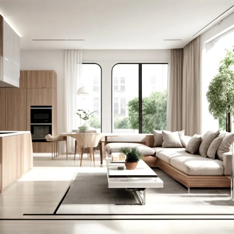 Elegantes Luxusapartment mit Panoramafenstern